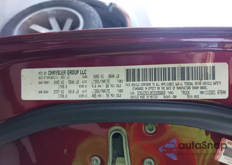 2012 Ram 2500 Slt from USA, damaged, VIN 3C6UD5DL8CG335683